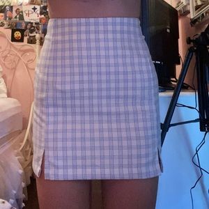 new brandy checkered skirt